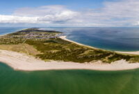 Aerial view of Sylt island, Schleswig-Holstein, nothern Germany